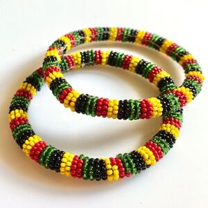 2 EAST AFRICAN SEAD BEAD BRACELETS - SOLD TOGETHER